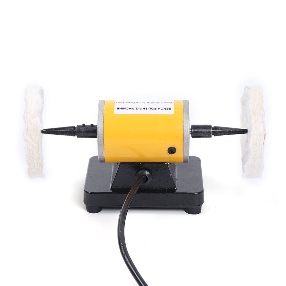 Bench Buffer Polisher with 2 Buffing Wheels, Adjustable Variable Speed Bench Grinder Polishing & Buffing Machine, Adjustable Bench Buffer Polisher