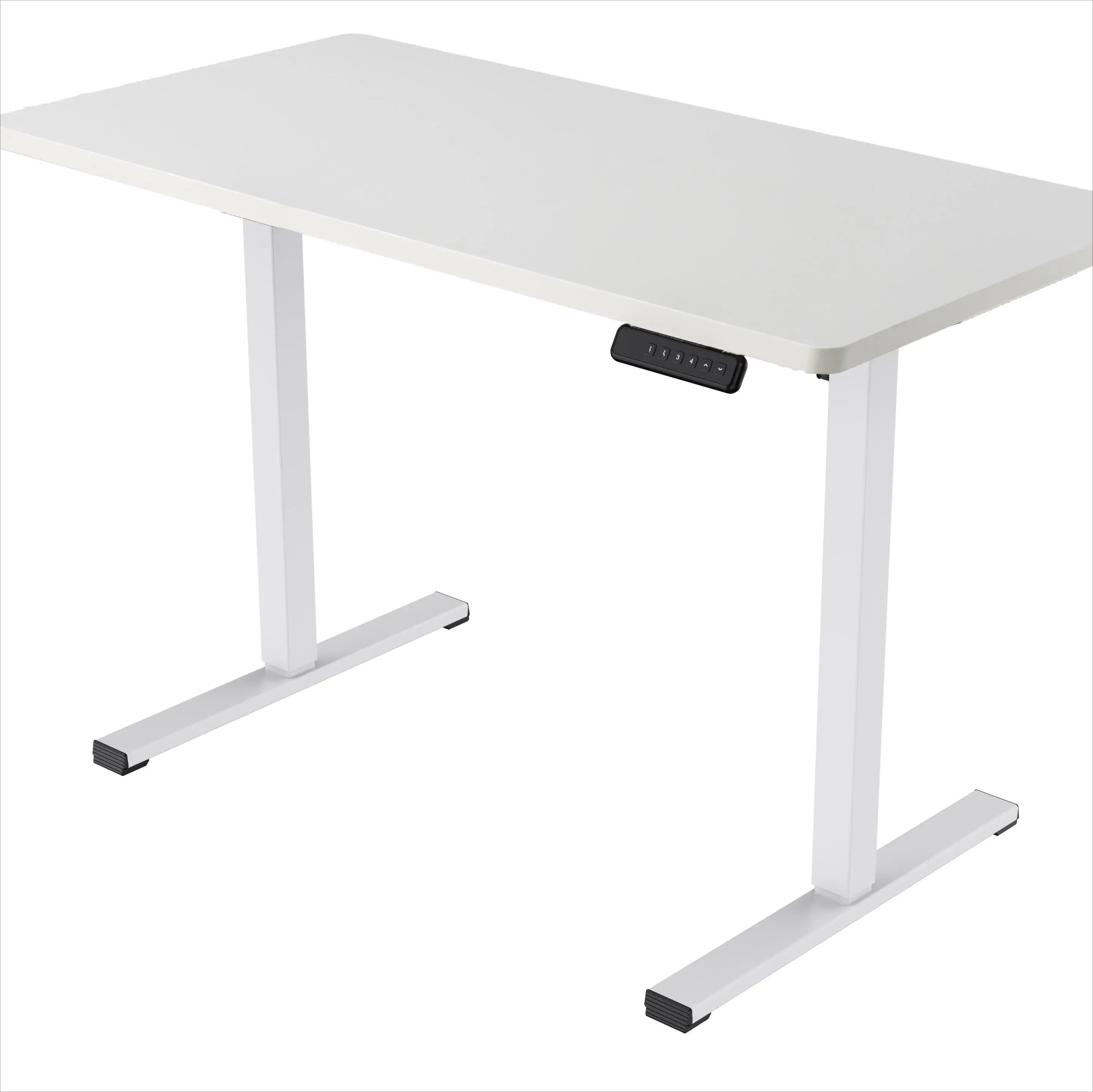 FitStand 48"x24" Electric Standing Desk with Whole-Piece Desktop, Height Adjustable Sit Stand Desk, 88 lbs Capacity, Anti-Collision System, 4 Memory Presets, White