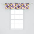 thumbnail image 2 of Ambesonne Flower Valance Pack of 2, Groovy Exotic Fantasy, 54"X12", Multicolor, 2 of 4