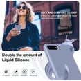 thumbnail image 3 of for iPhone 8 Plus Case, iPhone 7 Plus Case, Soft Silicone Gel Rubber Bumper Case Microfiber Lining Hard Shell Shockproof Full-Body Protective Case Cover for iPhone 7 Plus /8 Plus - Lavender Grey, 3 of 14