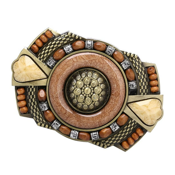 Western Belt Buckle Boho Bead And Pearl Cowboy Large Belt Buckles