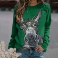 thumbnail image 2 of Fridja Chandails en Molleton Imprimés Décontractés pour Femmes Col Rond Manches Longues T-Shirts Amples, 2 of 5