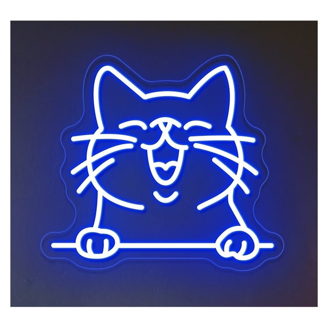Letrero De Neón LED Con Forma Gato, Ideal Para Decorar La Pared Tu Habitación, El Hogar, Tiendas Mascotas, Salas Juegos, Bares 45cm