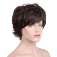 thumbnail image 4 of Pelucas de cabello humano corto para mujer Peluca de cabello humano natural para blanco, 4 of 5