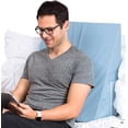 thumbnail image 5 of DMI Bed Wedge Pillow and Triangle Wedge with Elevated Incline for Neck Pain, Headaches, Reflux, Shoulders, Back Pain, Foot Support, Knee Pain or Restless Leg Syndrome, 24x24x7 inches, Blue, 5 of 5