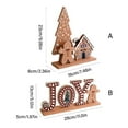 thumbnail image 3 of ZPAQI Holiday Wood Tiered Tray Ornament Gingerbreads Man Tree Designs Tabletop Sign, 3 of 16