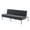 Dark Gray, variant on Futon Sofa Bed Twin Sleeper with Adjustable Backrest, Gray 3-Seater Metal Frame Convertible Couch for Small Spaces Apartment Dorm Office