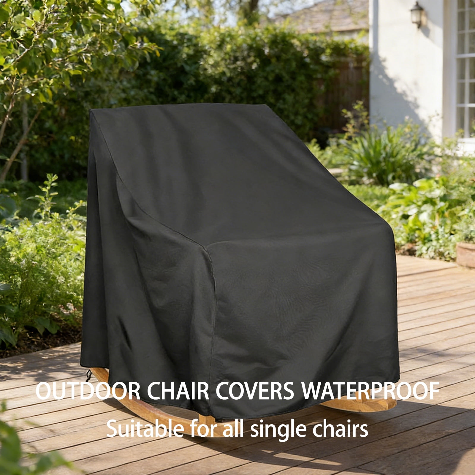 2 Pack Patio Chair Covers Waterproof UV Protection Oxford Outdoor Patio Furniture Covers All Weather Protection for Lawn Chairs Swivel Rocking Chairs Lounge Chair