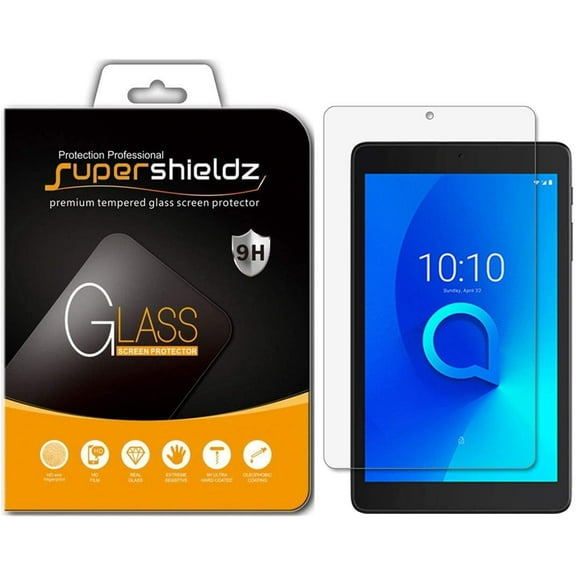 [1-Pack] Supershieldz for Alcatel Joy Tab/ Joy Tab 2 / Joy Tab Kids / Joy Tab Kids 2 / Alcatel 3T (8 inch) Tempered Glass Screen Protector, Anti-Scratch, Anti-Fingerprint, Bubble Free