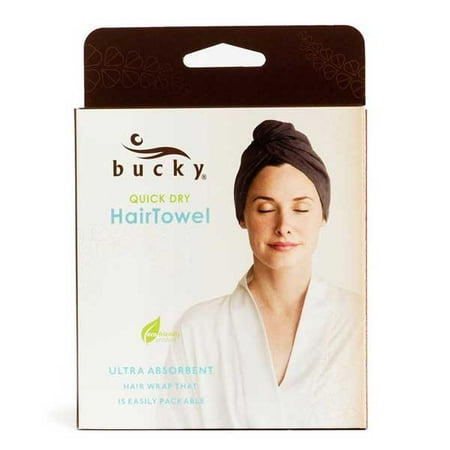 Bucky Microfiber Quickdry Hair Towel for Bathroom, College Dorms, Pools, Gyms, Locker Rooms, Beaches (18x35