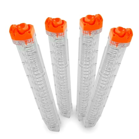 EKIND 4-Pack 12-Round Balls Magazine Clips for Nerf Rival Blaster , Compatible with Apollo XV-700, Zeus XV-1200, Atlas Gun (Transparent)