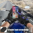 thumbnail image 3 of Motorcycle Gloves Breathable, Touchscreen Motorbike Gloves Anti-Slip with Good Grip Hard Knuckles Protection for Men Women Motocross, BMX ATV MTB Cycling, Road Racing - Blue L, 3 of 14