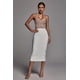 thumbnail image 5 of Vestido Bellabarnetten Cornelia Pearl Bandage Halter Beige, 5 of 10
