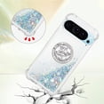 thumbnail image 3 of Funda para Google Pixel 9 Pro XL 5G con Brillo Líquido Flotante, Purpurina, Parachoques y Anillo Giratorio Soporte, 3 of 5