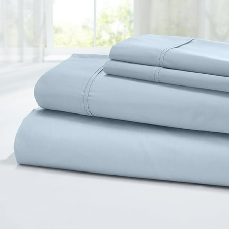 Modern Threads 4-Piece 400 Thread Count Light Blue Egyptian Cotton Adult Bed Sheet Set, Full