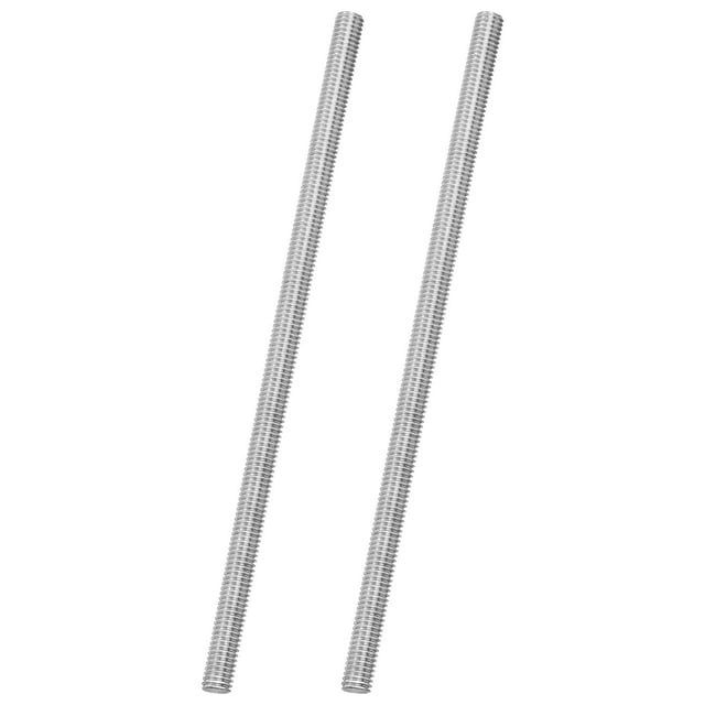 Uxcell 2Pack M6x140mm 316 Stainless Steel Fully All Threaded Rod Studs, 1mm Pitch