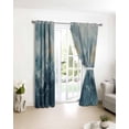 thumbnail image 3 of Teal Blackout Curtains for Bedroom/Living Room, Thermal Insulated Kitchen Curtains, Modern Contemporary Abstract Art Grommet Darkening Window Treatment Drapes 52"x63"x2, 3 of 8