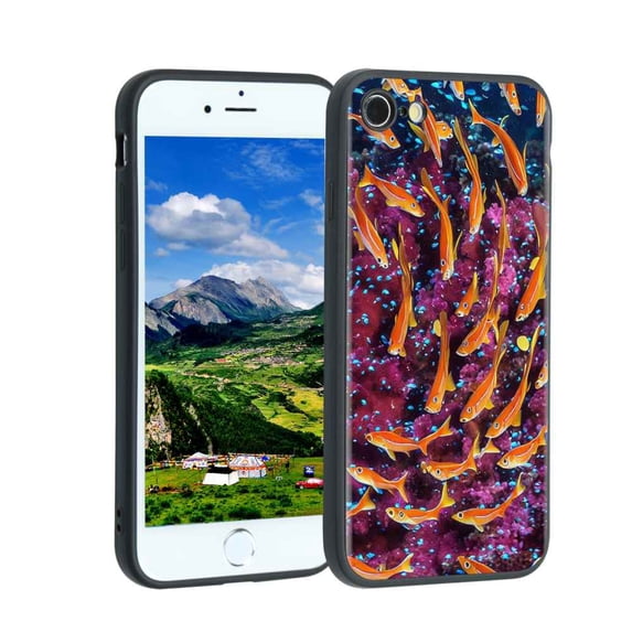 Fishes-jpg Phone Case, Degined for iPhone SE 2020 Case Men Women, Flexible Silicone Shockproof Case for iPhone SE 2020