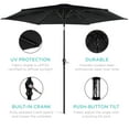 thumbnail image 6 of Best Choice Products 10ft Outdoor Steel Market Patio Umbrella w/ Crank, Tilt Push Button, 6 Ribs - Black, 6 of 8