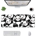 thumbnail image 2 of Cute Panda Print Mouse Pad Extended Large Gaming Mouse Pad XL Oversized Desk Pad Stitched Edges Non-Slip Mat 31.5 X 11.8 Inch, 2 of 14
