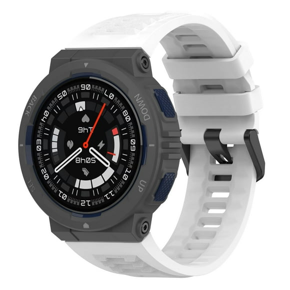 Hearth & Gear Silicone Sports Sweat Proof Solid Color Watch Band With Convenient Adjustment And Wide Compatibility Compatible With Smartwatch Features: Large Face Digital for Men Automatic Watch