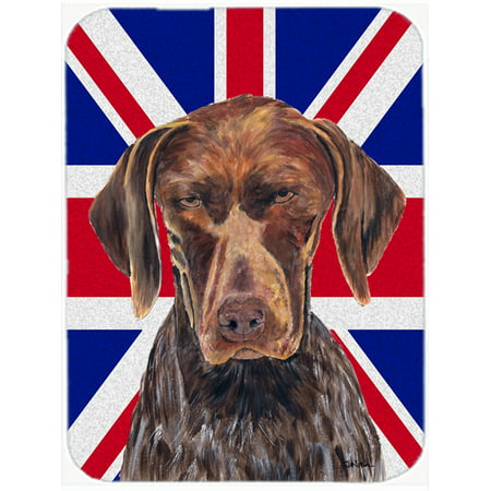 German Shorthaired Pointer with English Union Jack British Flag Mouse Pad, Hot Pad or Trivet SC9852MP