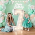 thumbnail image 1 of Marquee Light Up Numbers Teebloom de 3 pies con bolsa de agua pesada, 1 of 6