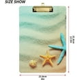 thumbnail image 3 of FMSHPON Sea Shells Clipboard Hardboard Wood Nursing Clip Board and Pull for Standard A4 Letter 13x9 inches, 3 of 8