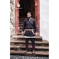 thumbnail image 4 of Erik Viking Tunic in Grey, size: 2X-Large | Cotton by Medieval Collectibles, 4 of 5