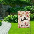 thumbnail image 4 of Hello Vintage Hand Floral Wreath Double Sided 12.5 x 18 Inch Easter Spring Summer Welcome Yard Decor Seasons Outdoor Flag, 4 of 6