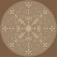 thumbnail image 1 of Dynamic Rugs PZR825833009 Piazza Round 7.10 2583-3009 Rug - Brown, 1 of 1
