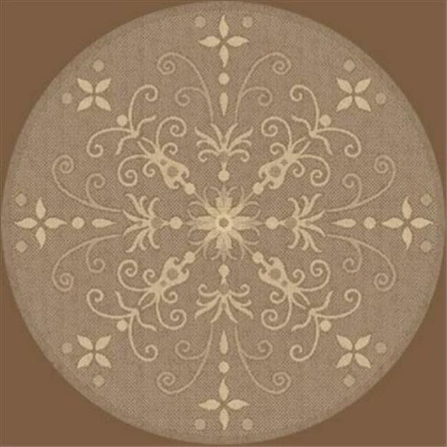 Dynamic Rugs PZR825833009 Piazza Round 7.10 2583-3009 Rug - Brown