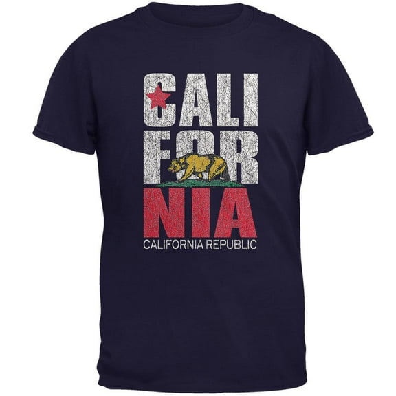 California Bear Mens T Shirt Navy 3X-LG