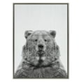 thumbnail image 3 of Kate and Laurel Sylvie Bear European Framed Canvas Wall Art by Simon Te of Tai Prints, 31.5x41.5 Gray, Rustic Animal Wall Decor Art, 3 of 7