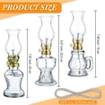 thumbnail image 4 of Lámpara de queroseno Yexiya Vintage Glass Rustic Hurricane, 6 unidades, 4 of 6