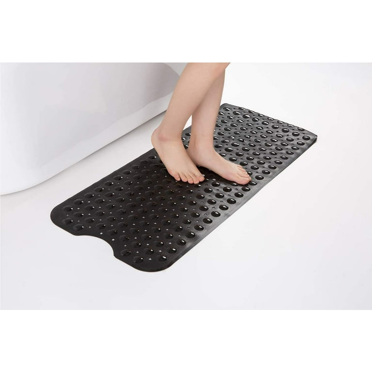 Tranquilbeauty 40 X 16 White Extra Long Non-slip Bath Mats With