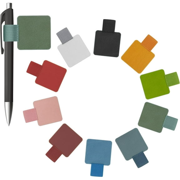 10-Pack Pen Loop Holder Set, Self-Adhesive Pen Loop Holder for Notebook, Bible, And Journals - Elastic Design with 10 Colors Included