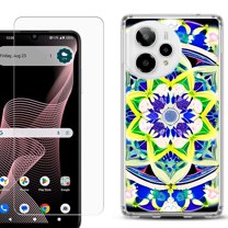 Phone Case for Cricket Icon Plus 2026, with Screen Protector, by OneToughShield - Mandalas Color