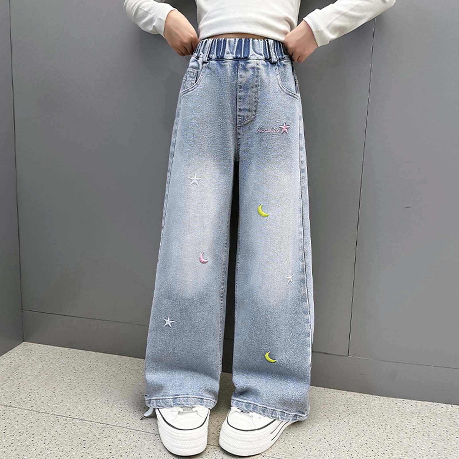 Pantalon Enfant Unisexe Jambe Large Taille élastique - Tissu Doux Et Respirant - Coupe Décontractée Avec Poches - Pour Jeu Et Quotidien