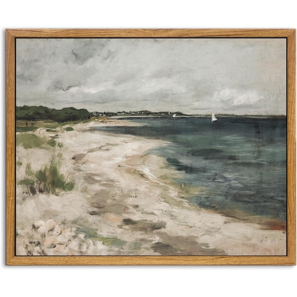 Cuadro mural KBKBART, lienzo vintage costero, 20 x 25 cm