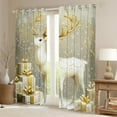 thumbnail image 2 of Manfei Chic Christmas Reindeer Curtains and Drapes,Xmas Gifts Black Out Curtains,Happy New Year Curtains Pack of 2 (52x63 Each) For Kids,Microfiber Bedroom Decor, 2 of 6