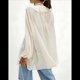 thumbnail image 4 of Cárdigan de Encaje con Volantes y Cuello en V para Mujer, Estilo Francés, con Bufanda, para y Verano Marfil M, 4 of 8