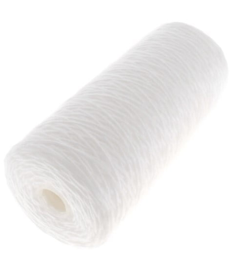 Boshart 14-GSWP1-50 String Wound Sediment Filter Cartridge, 4.5" x 10", 50 Micron, Polypropylene, Whole House Water Filter, 1 Pack