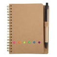 thumbnail image 1 of Journal Book, Practical Pen Insertion Notebook Double Coil  For Business Office Stationery Brown, 1 of 8