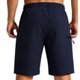thumbnail image 5 of Hurxie Cargo Shorts for Men Hiking Shorts Summer Athletic Work Short with Zipper Pockets Running Travel Short Pants Navy,L, 5 of 7