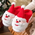 thumbnail image 5 of Womens Christmas Slippers Cute Christmas Themed Home Slippers Soft Comfy Indoor Outdoor Warm Winter Shoes Women's Men's Fashion Footwear #05 Red & Size 10.5, 5 of 8
