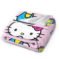 thumbnail image 3 of Hello Kitty Throw Blanket, Cozy Flannel Blankets For Boys Girls, Super Soft Warm Blanket For Couch Sofa Bed, 3 of 9
