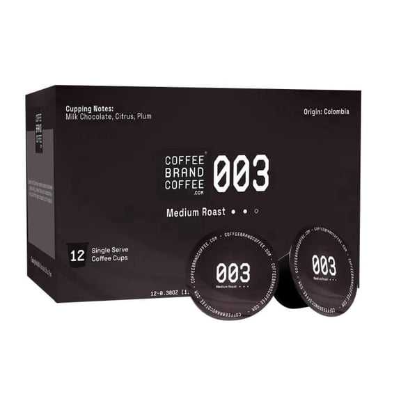 Coffee Brand Coffee Premium Medium Roast K-Cup | Mellow Frame, Compatible with All K-Cup Brewers | 12 pack