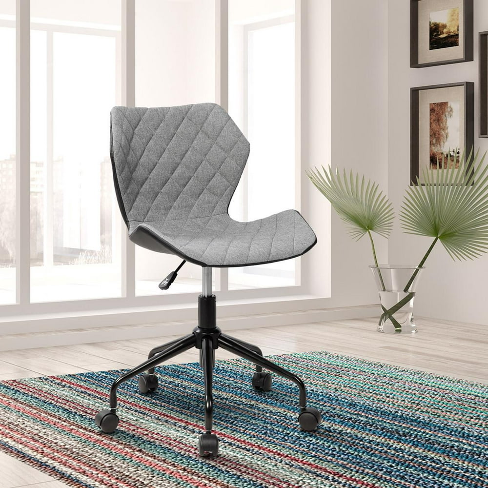 Armless Office Chair Ergonomic Small Desk Chair Armless Adjustable