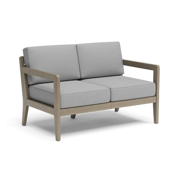 Homestyles Sustain Wood Outdoor Loveseat in Gray
